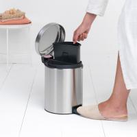 Мусорный бак с педалью 2+2 л Brabantia NewIcon стальной матовый - 7 фото