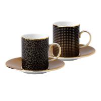 Набор кофейных пар 75 мл Wedgwood Arris 4 пр - 5 фото