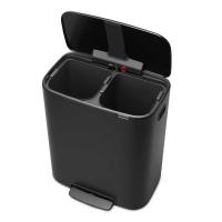 Мусорный бак 2x30 л Brabantia Bo Touch Bin черный - 5 фото