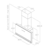 Настенная вытяжка 80 см Elica Feel Super Plat GR/F/80 серая - 6 фото