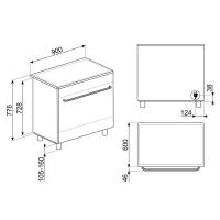 Варочный центр 90х90 см SMEG Classica CG90CIXT стальной - 2 фото