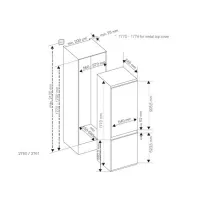 Встраиваемый холодильник177х54 см Bertazzoni REF603BBNPVC/20 белый - 2 фото