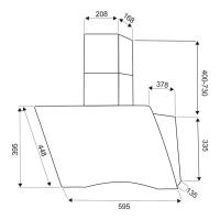 Настенная вытяжка 60х37,8 см Exiteq EX-1116 белая - 5 фото