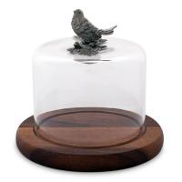 Доска для сыра с крышкой 16,5 см Vagabond House Song Bird коричевая - 1 фото
