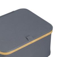 Корзина для белья 40х33 см 20 л Smart Solutions Neat Low серая - 6 фото