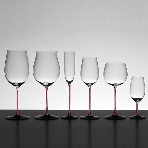 Бокал для красного вина Бургундия Гран Крю 1,05 л Riedel Sommeliers Black с красной ножкой