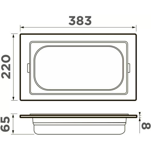 Контейнер для мойки 22х38,3 см 8 л Omoikiri DC-05-1-LG светлое золото