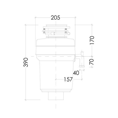 Измельчитель пищевых отходов Sink Helper Premium H-40 белый