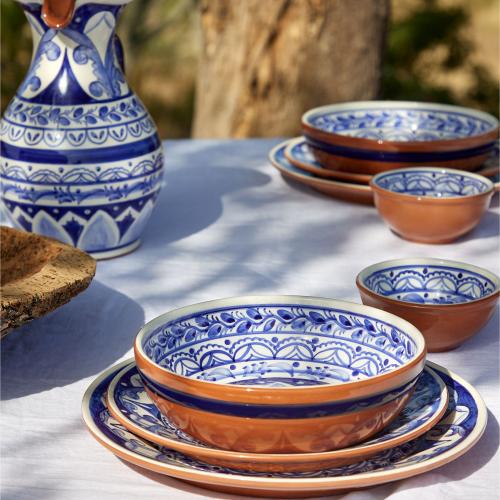 Кувшин 530 мл Casafina by Costa Nova Alentejo Terracota blue-white