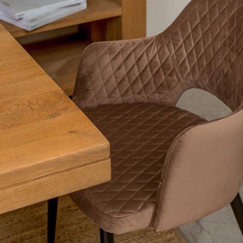 Кресло велюровое 79x56x55 см Bergenson Bjorn Burgos коричневое - 15 фото