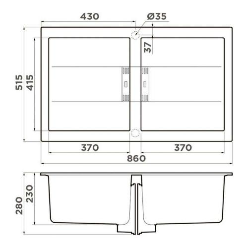 Кухонная мойка 86 см Omoikiri Solidity Banzen 86-2-GR leningrad grey