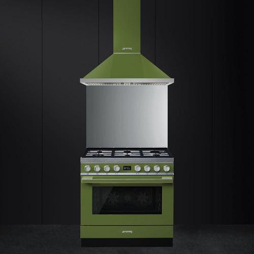 Варочный центр 90 см Smeg Portofino CPF9GPOG оливковый - 1 фото