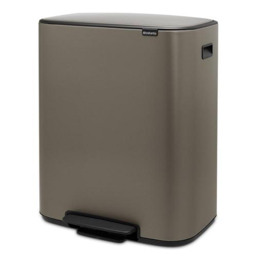 Мусорный бак с педалью 30+30 л Brabantia Bo Pedal Bin платиновый