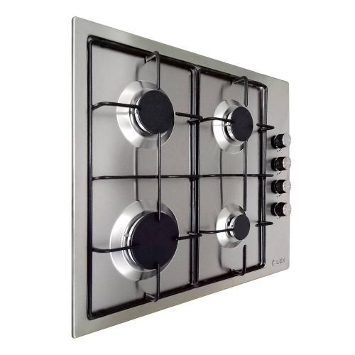 Газовая варочная панель 60х51 см LEX Fullmetall GVS 644-1 IX стальная