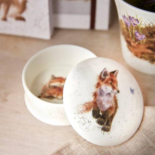 Шкатулка 8,5 см Royal Worcester Забавная фауна белая