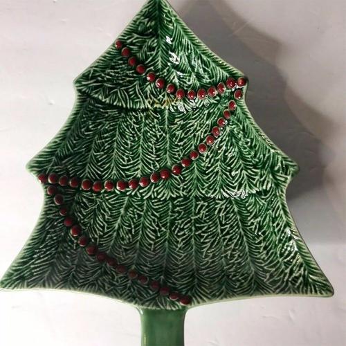 Сервировочное блюдо 18,5х15,5х4 см Bordallo Pinheiro Christmas зеленое