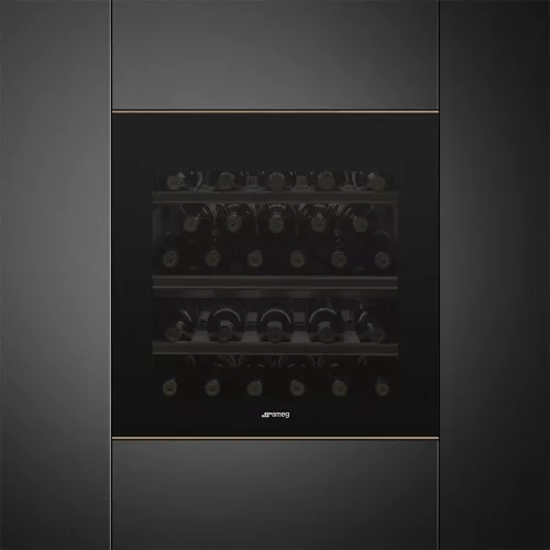 Встраиваемый винный шкаф на 29 бутылок Smeg Dolce Stil Novo CVI629NR3 черный