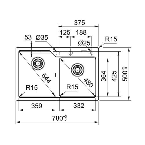 Кухонная мойка 78 см Franke Urban UBG 620-78 графит - 2 фото