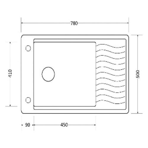 Кухонная мойка 78 см Kuppersberg Mila 1B1D Black Metal черная - 5 фото