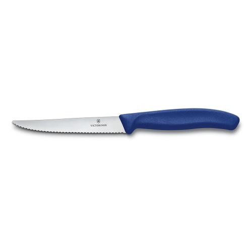 Кухонный нож для стейка и пиццы 11 см Victorinox Swiss Classic синий