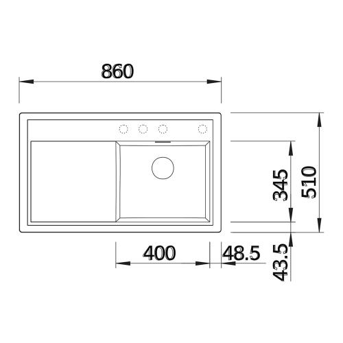 Кухонная мойка 86 см Blanco Zenar 45 S антрацит - 3 фото