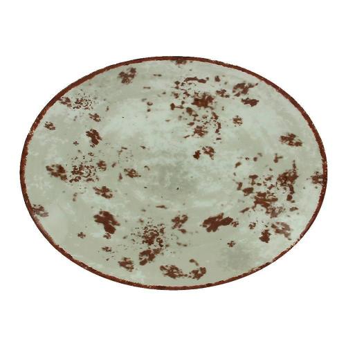 Тарелка RAK Porcelain Peppery овальная плоская 26*19 см, серый цвет