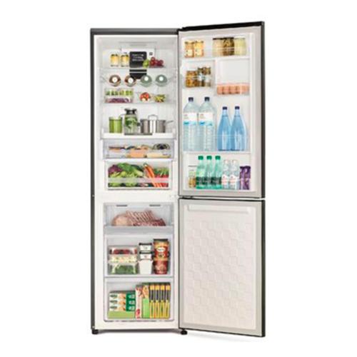 Холодильник 190х60 см Hitachi Stylish Bottom Freezer R-BG410PU6X GBK черное стекло