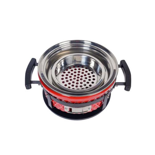 Угольный гриль 35х18 см Diamond Egg Tabletop Grill красный