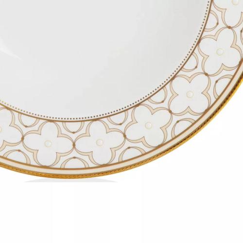 Тарелка суповая 22 см 300 мл Noritake Trefolio Gold белая