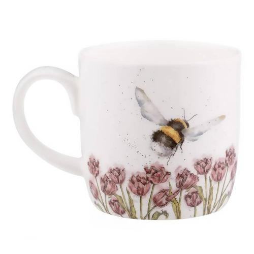 Кружка с подставкой 8,5х8 см 310 мл Royal Worcester Забавная фауна белая