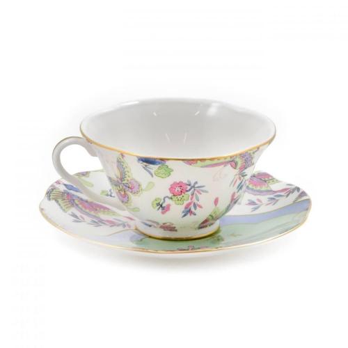 Чайная пара 180 мл Wedgwood Butterfly Bloom зеленая