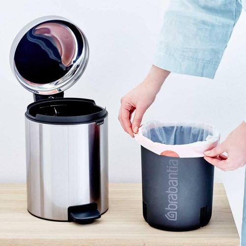 Мусорный бак с педалью 5 л Brabantia NewIcon стальной