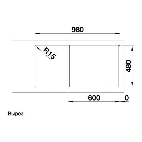 Кухонная мойка 100 см Blanco Legra 6 S антрацит - 4 фото