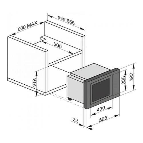 Микроволновая печь 60х33 см Kaiser Art Déco EM 2545 ElfAD бежевая