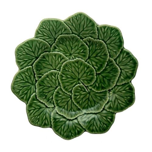 Тарелка закусочная 22 см Bordallo Pinheiro Geranium зеленая