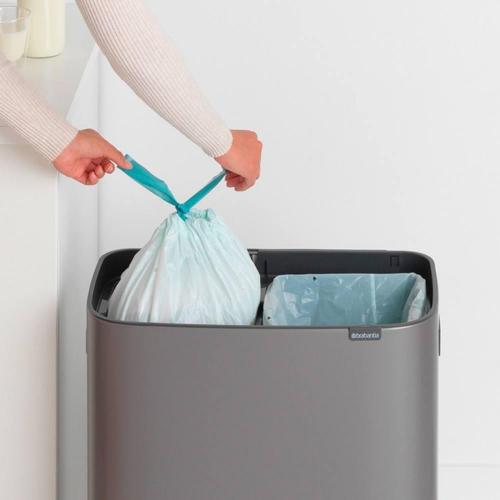 Мусорный бак 2x30 л Brabantia Bo Touch Bin серый