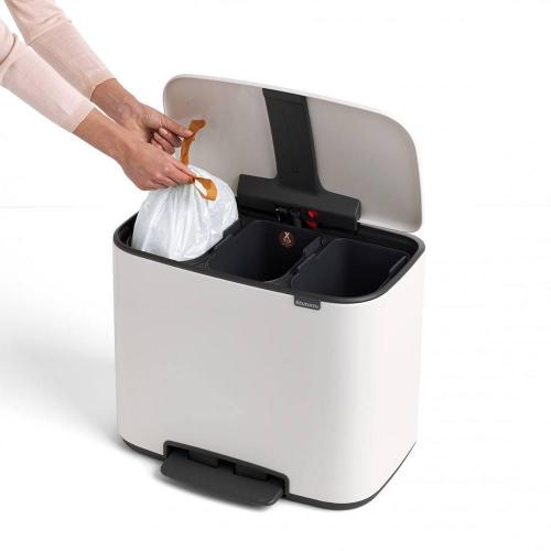 Мусорный бак 33 л Brabantia Bo Pedal Bin белый