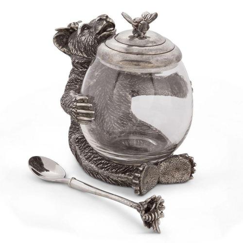 Банка для мёда с ложкой Bear 360 мл Vagabond House Woodland Creatures