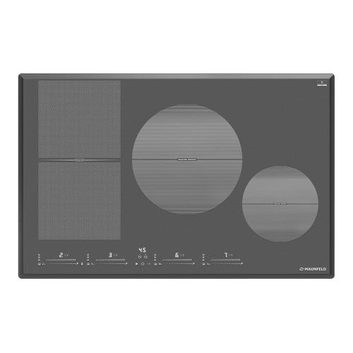 Индукционная варочная панель 80 см Maunfeld CVI804SFDGR графитовая