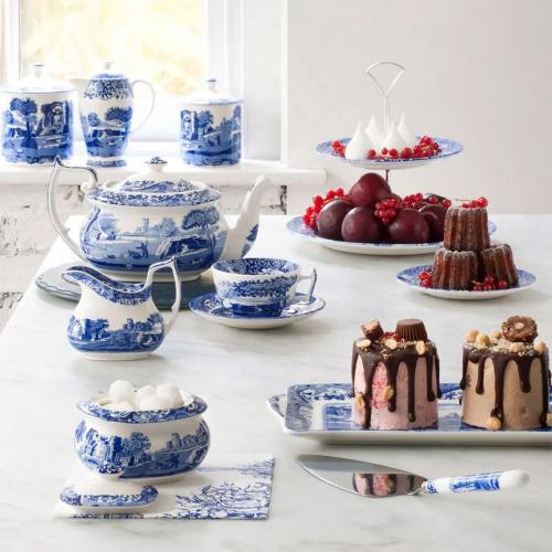 Соусник с подставкой 280 мл Spode Blue Italian белый