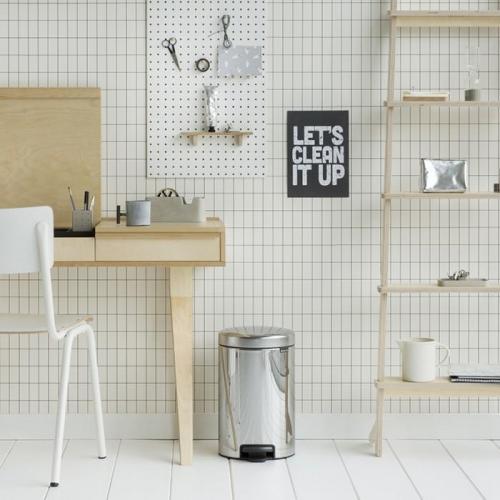 Ведро для мусора с педалью 12л Brabantia NewIcon нерж. сталь