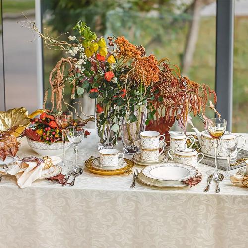 Тарелка суповая 22 см 300 мл Noritake Trefolio Gold белая