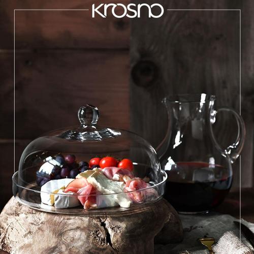 Блюдо сервировочное с крышкой 28х17 см Krosno Elite прозрачное