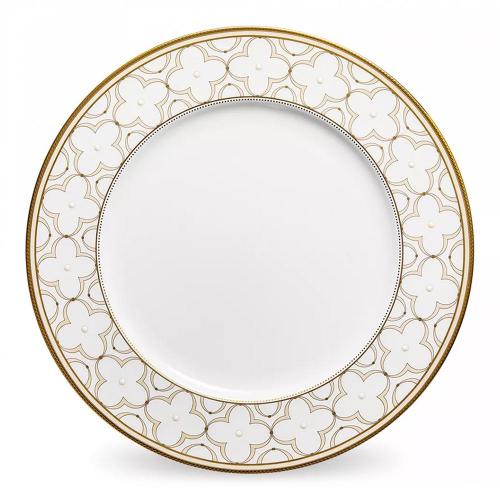 Тарелка обеденная 28 см Noritake Trefolio Gold белая