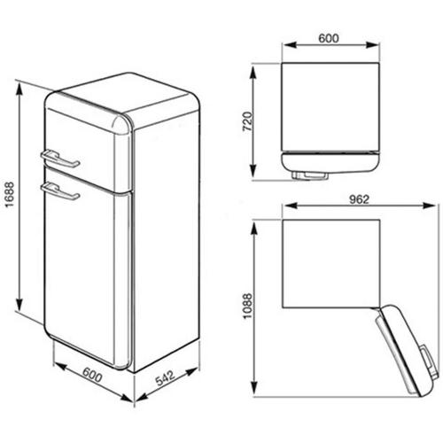 Холодильник двухкамерный 169х60 см Smeg 50's Style FAB30LPK5 розовый