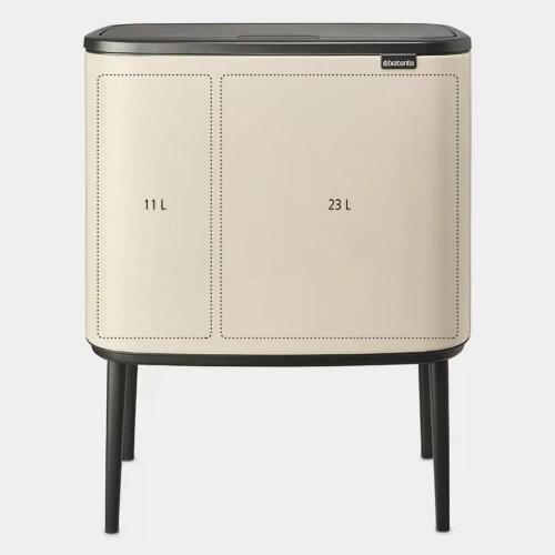 Ведро для мусора 34 л Brabantia Bo Touch Bin бежевое