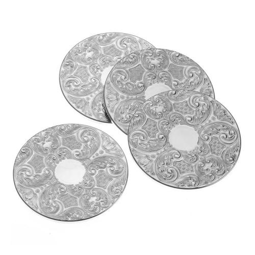 Набор посеребренных подставок под кружки 9 см Embroidery Arthur Price 4 пр
