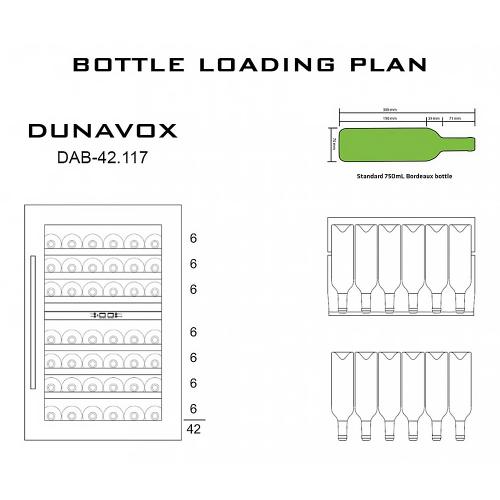 Винный шкаф на 42 бутылки DUNAVOX DAB-42.117DB черный