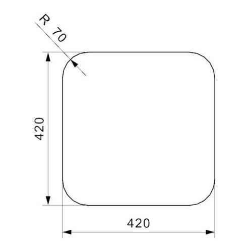 Кухонная мойка 44 см Reginox Elegance IB 40x40 L Lux OKG полированная нержавеющая сталь