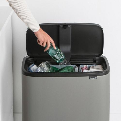 Мусорный бак 34 л Brabantia Bo Pedal Bin серый